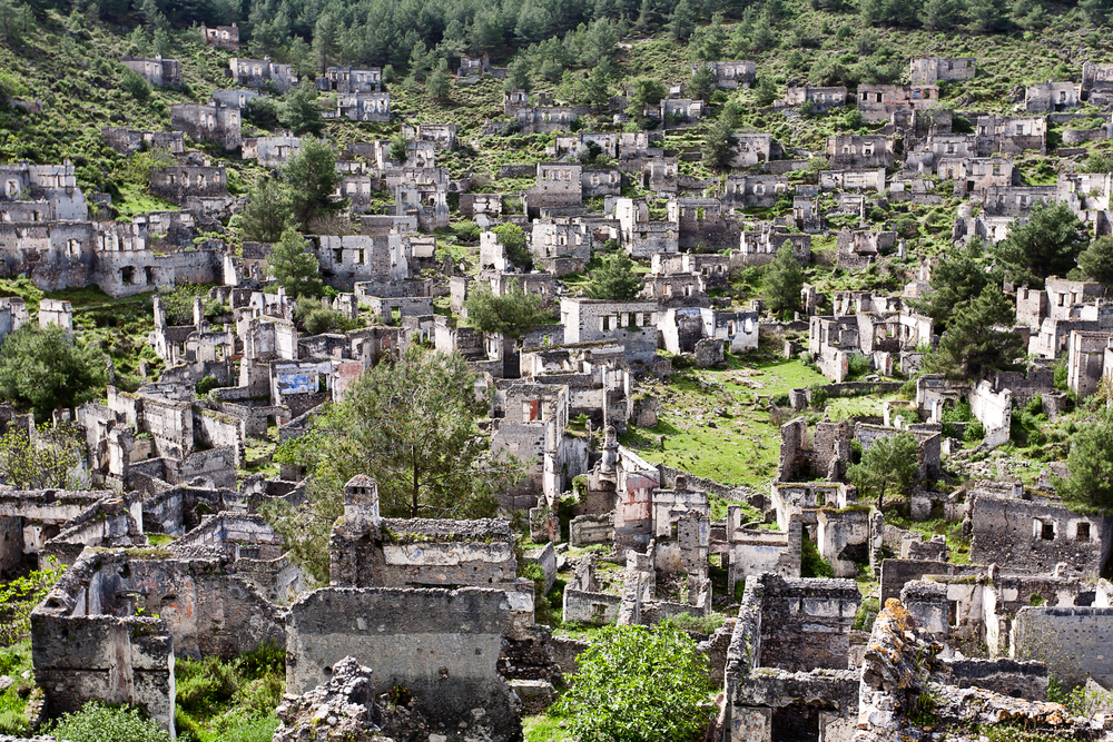 Kayakoy Ghost Stadt: Die verlassenen Häuser der Türkei